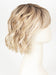 EL14/1001/R8 SUN & SAND LIGHTED | Face-framing highlights transition into a warm blonde artfully blended with platinum silver blonde, shaded with dark roots 