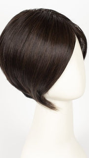DARK-BROWN-LIGHTED 2.4.8 | Black/Darkest Brown blend with Darkest/Medium Brown and Highlighted Bangs 