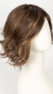CHOCOLATE-SHADED 830.27.6 | Dark Brown and Medium Brown blended with Light Auburn with Dark Strawberry Blonde and Shaded Roots 