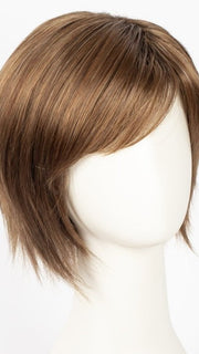 HONEY BROWN-R | Dark Roots on a warm medium brown base with Auburn and Honey Highlights