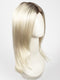 SEASHELL-BLONDE-R | Cool White Blonde and Creamy White Tones with Soft Brown Roots