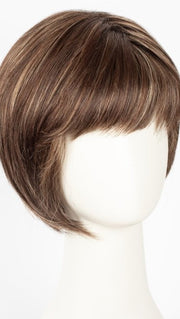 AUBURN-SUGAR-R | Rooted Dark Auburn with Medium Auburn Base with Dark Strawberry Blonde Highlights