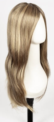 24BT18S8 SHADED MOCHA | Medium Natural Ash Blonde & Light Natural Gold Blonde Blend, Shaded with Medium Brown