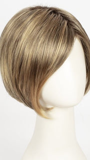 24BT18S8 SHADED MOCHA | Medium Natural Ash Blonde & Light Natural Gold Blonde Blend, Shaded with Medium Brown