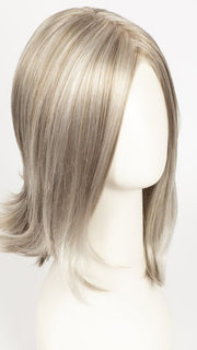101F48T MARTINI | Pearl White Front, Light Natural Gold Brown with 75% Grey with Pearl White Tips, Light Gold Brown Nape