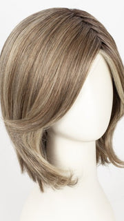 RL12/22SS SHADED CAPPUCCINO | Light Golden Brown Evenly Blended with Cool Platinum Blonde Highlights with Dark Roots