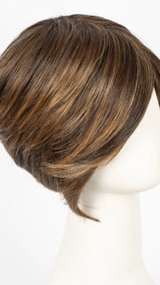 GF8-29SS HAZELNUT | Medium Brown With Ginger Red Highlights & Dark Brown Roots