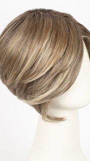 GF12-22SS SHADED CAPPUCCINO | Light Golden Brown Evenly Blended with Cool Platinum Blonde Highlights with Dark Roots