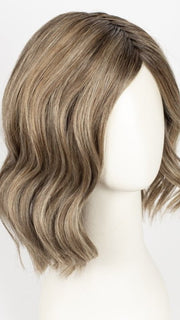 GF12-22SS SHADED CAPPUCCINO | Light Golden Brown Evenly Blended with Cool Platinum Blonde Highlights with Dark Roots