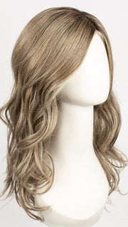 GF12-22SS SHADED CAPPUCCINO | Light Golden Brown Evenly Blended with Cool Platinum Blonde Highlights with Dark Roots