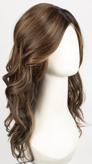 GF8-29SS HAZELNUT | Medium Brown With Ginger Red Highlights & Dark Brown Roots