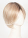 EL14/1001/R8 SUN & SAND LIGHTED | Face-framing highlights transition into a warm blonde artfully blended with platinum silver blonde, shaded with dark roots 