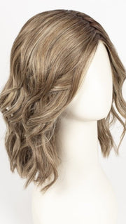 RL12/22SS SHADED CAPPUCCINO | Light Golden Brown Evenly Blended with Cool Platinum Blonde Highlights with Dark Roots