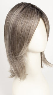 STONEGREY ROOTED 58.51.56 | Grey with Black/Dark Brown and Lightest Blonde Blend with Shaded Roots