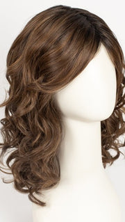 CHOCOLATE ROOTED 830.6 | Medium Brown Blended with Light Auburn, and Dark Brown blends with Shaded Roots