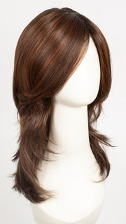 AUBURN ROOTED 33.130.4 | Dark Auburn, Deep Copper Brown, and Darkest Brown Blend with Shaded Roots