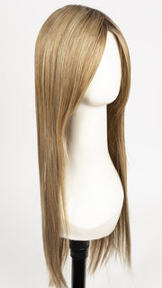 LIGHT BERNSTEIN ROOTED 14.26.27 | Medium Ash Blonde, Light Golden Blonde, and Dark Strawberry Blonde with Shaded Roots
