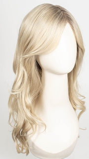 CHAMPAGNE-R | Light Beige Blonde, Medium Honey Blonde, and Platinum Blonde Blend with Dark Roots