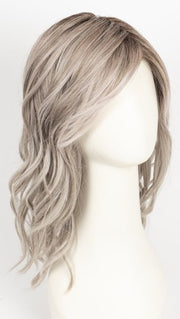 56/60/R8 | Lightest Grey Blend Rooted Medium Brown