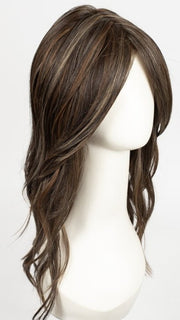 DARK BROWN HL | A Blend of Dark Brown, Strawberry Light Auburn and Soft Chunky Medium and Dark Blonde Highlights.