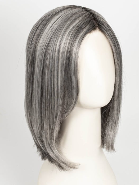 SALT-&-PEPPER-MR | A 50/50 Blend of Deep Charcoal Grey and Light Alabaster Grey Tones with a Micro Root