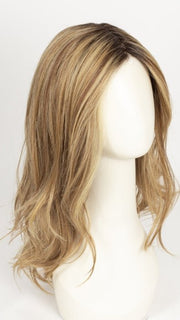 CINDER TOFFEE R | A blend of Beige, Brown Burnt Toffee, Blonde, and Gold Highlights with a Mid-Brown Root