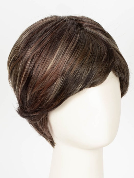 DARK BROWN HL | A Blend of Dark Brown, Strawberry Light Auburn and Soft Chunky Medium and Dark Blonde Highlights.