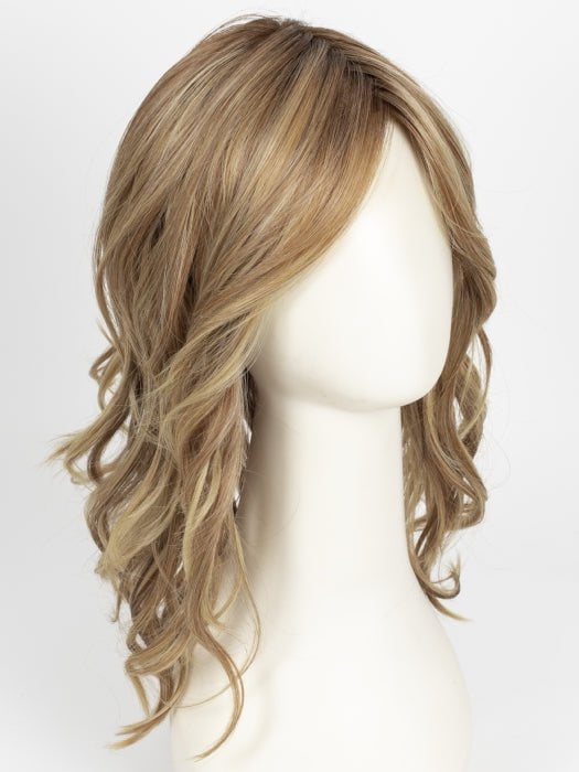 CARAMEL BLONDE R | Light Brown Rooted, with a blend of Light Gold Blonde, hint of Strawbery Blonde and Light Auburn with the balance of Cool, Light Blonde Highlights.