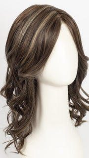 DARK BROWN HL | A Blend of Dark Brown, Strawberry Light Auburn and Soft Chunky Medium and Dark Blonde Highlights.
