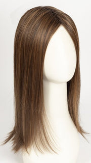 HAZELNUT ROOTED 830.31.6 | Medium Brown Blended with Light Auburn and Light Reddish Auburn with Dark Brown Blend and Shaded Roots