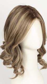 24BT18S8 SHADED MOCHA | Medium Natural Ash Blonde & Light Natural Gold Blonde Blend, Shaded with Medium Brown