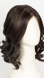 FS4/33/30A MIDNIGHT COCOA | Dark Brown, Medium Red, Medium Natural Red Blonde/Brown Blend with Medium Natural Red Blonde/Brown Blend Bold Highlights