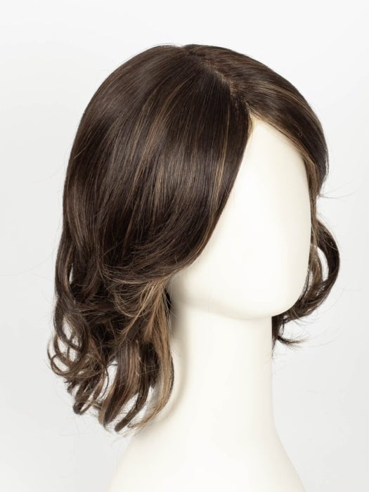 COFFEE LATTE R | Rooted Dark Brown with Dark Brown & Honey Brown evenly blended highlights
