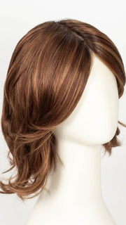 IRISH SPICE R | Dark Auburn with Medium Auburn Base and Dark Honey Blonde Highlights with Longer Dark Roots