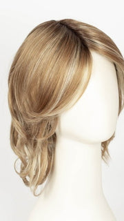 NUTMEG F | Medium Blonde and Honey Brown Base Frosted with Platinum Blonde Highlights