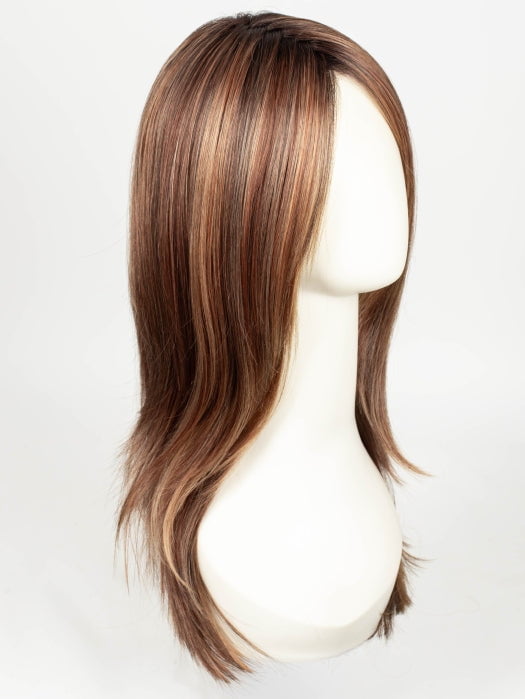 33/32/R4 | Dark Auburn Blended with Dark Brown and Dark Roots