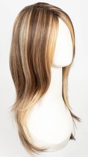 EL17/23/R8 | Pale Auburn Beige Blonde Blend, Rooted Medium Brown, Highlighted Light Blonde with face framimg highlights