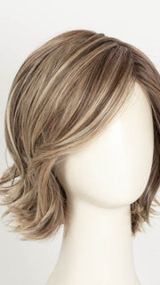 MACADAMIA LATTE R | A combination of Medium and Light Brown, highlighted with Light Gold Blonde, and a mixture of Ash Blonde and Light Gold Blonde, Rooted with Medium and Light Brown