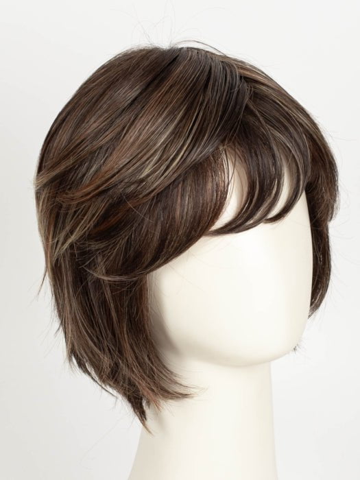 DARK BROWN HL | A Blend of Dark Brown, Strawberry Light Auburn and Soft Chunky Medium and Dark Blonde Highlights