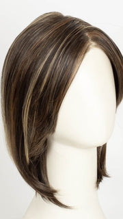 DARK BROWN HL | A Blend of Dark Brown, Strawberry Light Auburn and Soft Chunky Medium and Dark Blonde Highlights
