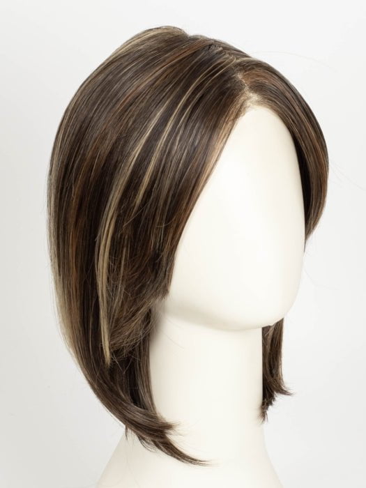 DARK BROWN HL | A Blend of Dark Brown, Strawberry Light Auburn and Soft Chunky Medium and Dark Blonde Highlights
