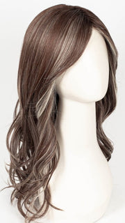 SNOWY UMBER R | Medium Ginger Brown base with White Blond highlights  