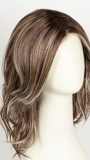 SNOWY UMBER R | Medium Ginger Brown base with White Blond highlights  