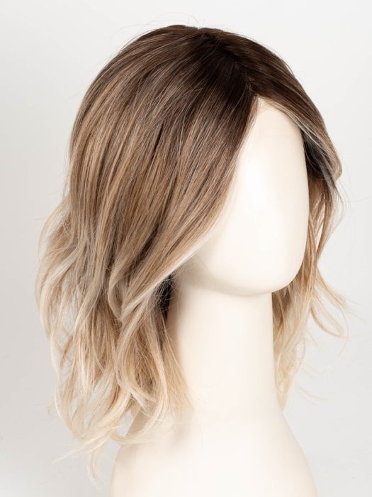 MELTED MARSHMALLOW | Subtly Warm Dark Sandy Blonde Blend with Medium Brown Roots and Light Ash Blonde Tips and Highlights