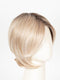 EL14/1001/R8 SUN & SAND LIGHTED | Face-framing highlights transition into a warm blonde artfully blended with platinum silver blonde, shaded with dark roots 