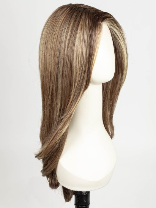 RL12/22SS SHADED CAPPUCCINO | Light Golden Brown Evenly Blended with Cool Platinum Blonde Highlights with Dark Roots