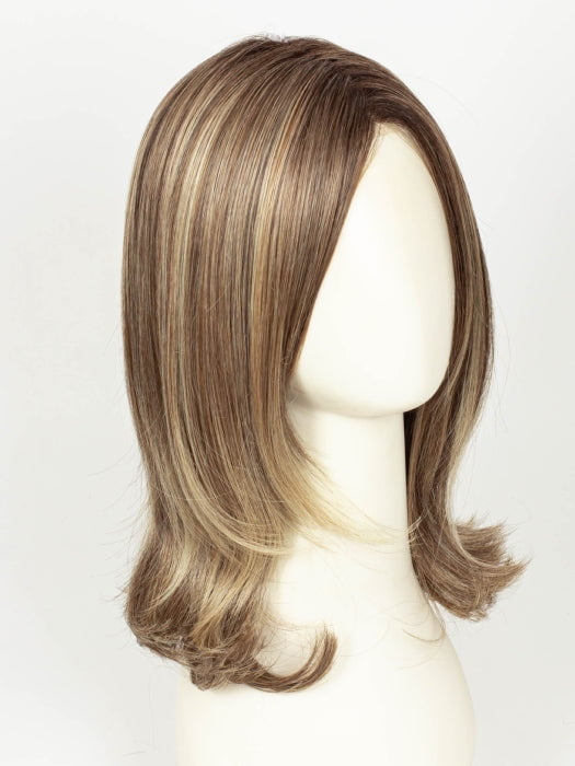 RL12/22SS SHADED CAPPUCCINO | Light Golden Brown Evenly Blended with Cool Platinum Blonde Highlights with Dark Roots