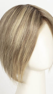 24BT18S8 SHADED MOCHA | Medium Natural Ash Blonde & Light Natural Gold Blonde Blend, Shaded with Medium Brown