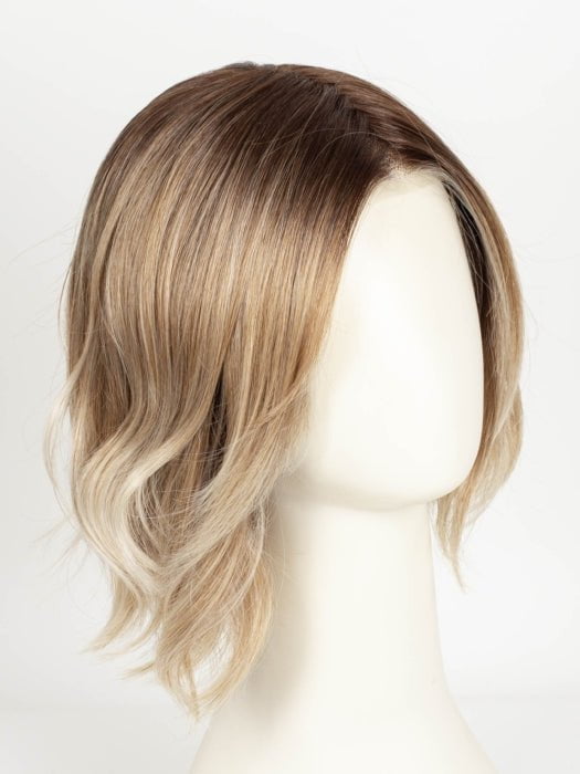 MELTED-MARSHMALLOW | Subtly Warm Dark Sandy Blonde Blend with Medium Brown Roots and Light Ash Blonde Tips and Highlights