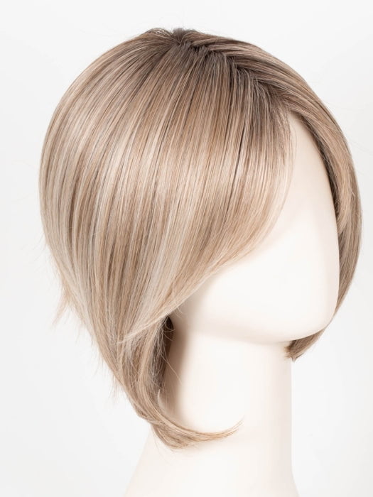 BUTTERCAKE BLONDE-R | A neutral-warm blonde blend featuring light brown, ash, and lightest blonde tones with natural-looking darker roots for added depth and realism.